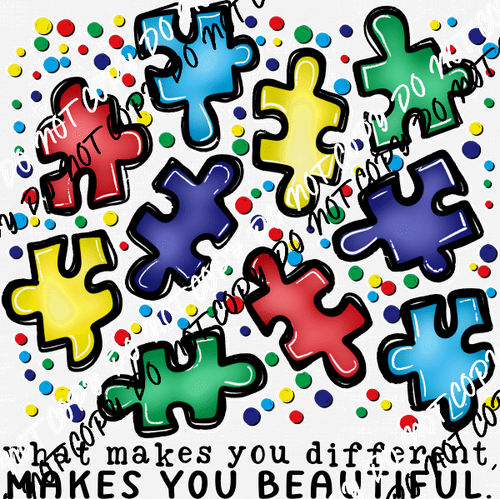 What Makes you Different Puzzle Pieces DTF Transfer - We Print U Press DTF Transfers