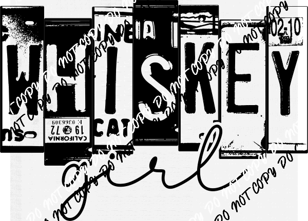 Whiskey Girl DTF Transfer - We Print U Press DTF Transfers