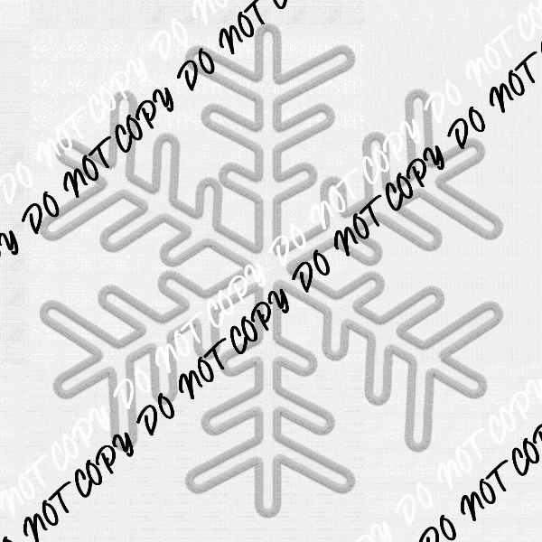 White Snowflake faux embroidery DTF Transfer - We Print U Press DTF Transfers
