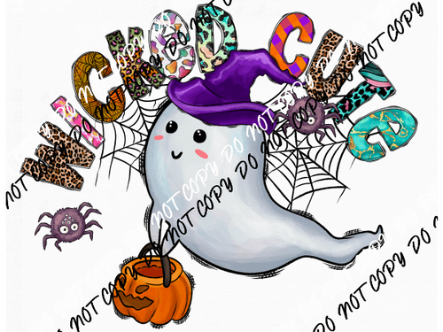 Wicked Cute Ghost DTF Transfer - We Print U Press DTF Transfers