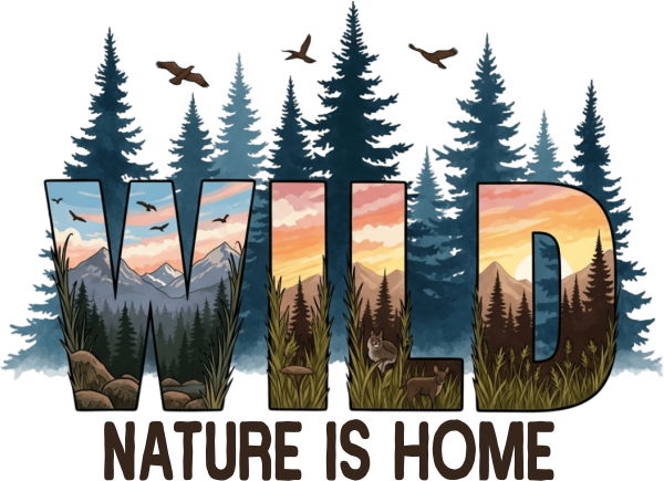 Wild Nature Is Home DTF Transfer RTP DTF Transfers