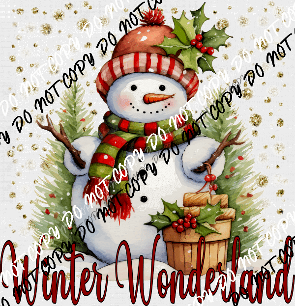 Winter Wonderland Snowman DTF Transfer - We Print U Press DTF Transfers