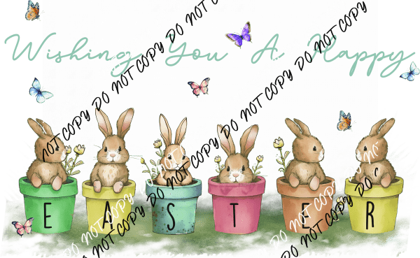 Wishing You a Happy Easter DTF Transfer - We Print U Press DTF Transfers