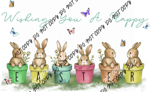 Wishing You a Happy Easter DTF Transfer - We Print U Press DTF Transfers