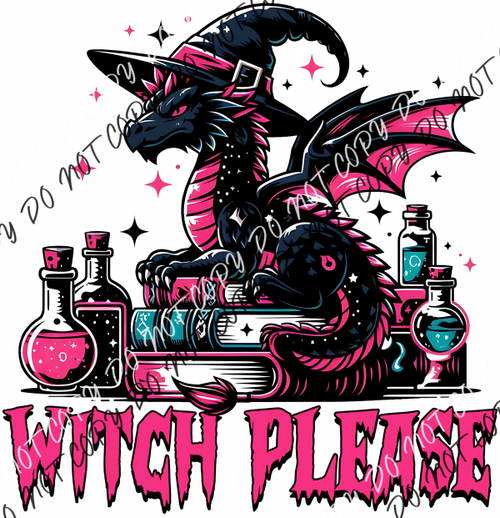 Witch Please Dragon Dtf Transfer Rtp Transfers