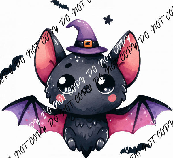 Witchy Baby Bat Halloween DTF Transfer - We Print U Press DTF Transfers