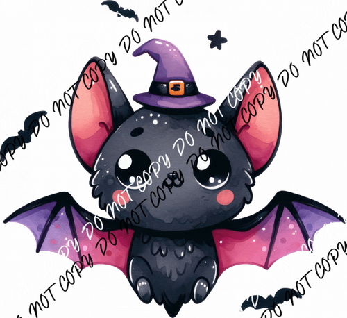 Witchy Baby Bat Halloween DTF Transfer - We Print U Press DTF Transfers