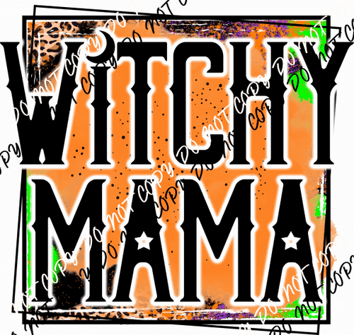 Witchy Mama Grunge Box DTF Transfer - We Print U Press DTF Transfers