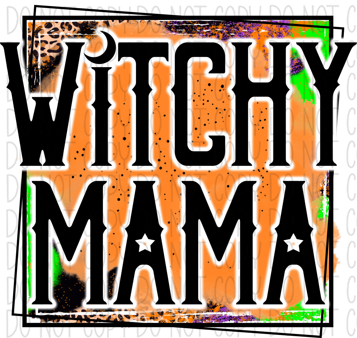 Witchy Mama Grunge Box Dtf Transfer