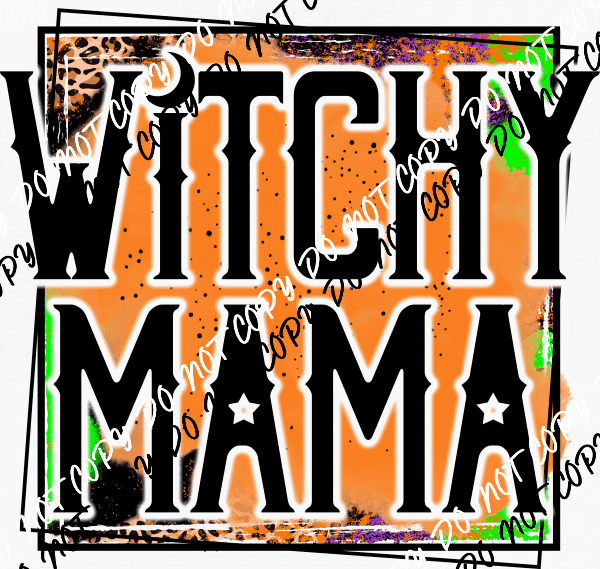 Witchy Mama Grunge Box DTF Transfer - We Print U Press DTF Transfers