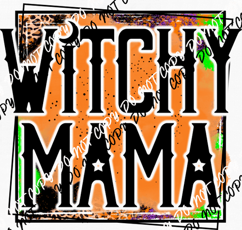 Witchy Mama Grunge Box DTF Transfer - We Print U Press DTF Transfers