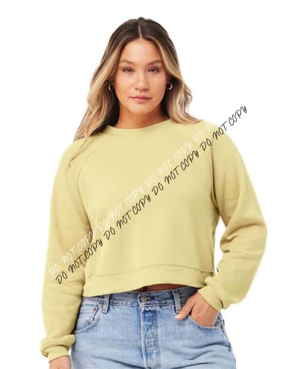 Women's Raglan Pullover Fleece Crewneck 7505 - We Print U Press DTF Transfers