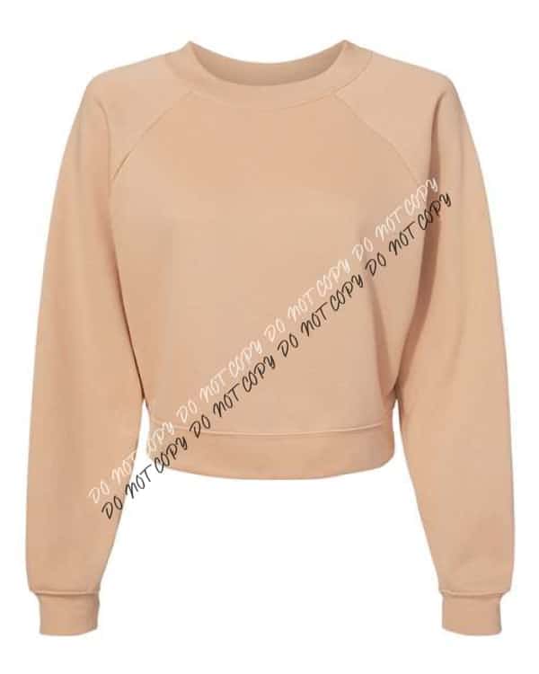 Women's Raglan Pullover Fleece Crewneck 7505 - We Print U Press DTF Transfers