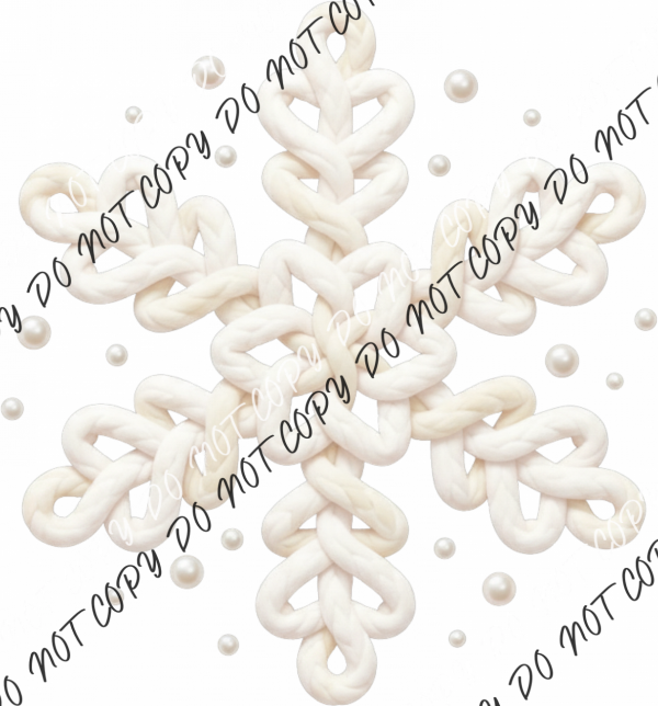 Woven Snowflake DTF Transfer RTP DTF Transfers
