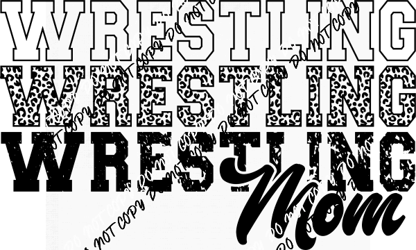 Wrestling Mom DTF Transfer - We Print U Press DTF Transfers