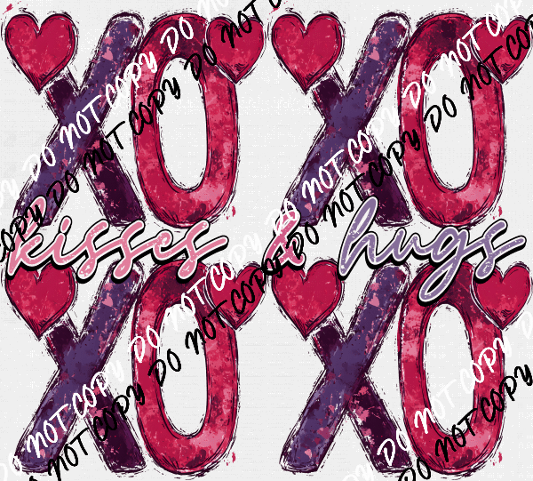 XOXO Kisses & Hugs DTF Transfer - We Print U Press DTF Transfers