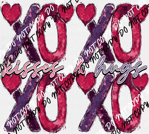 XOXO Kisses & Hugs DTF Transfer - We Print U Press DTF Transfers