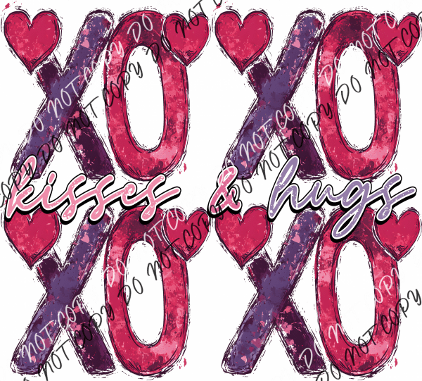 Xoxo Kisses & Hugs Dtf Transfer Rtp Transfers