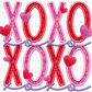 Xoxo Pink And Red Faux Sequin Embroidery Dtf Transfer Rtp Transfers
