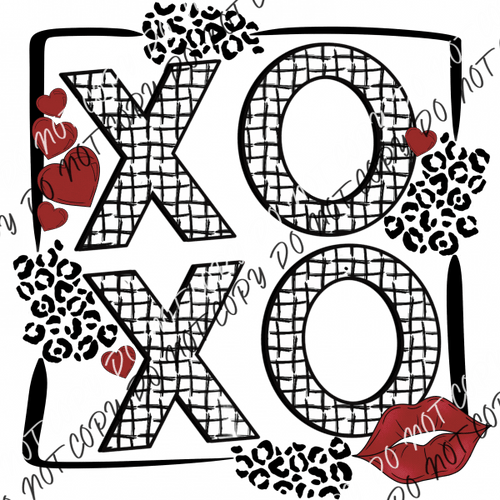 Xoxo Transparent Background Dtf Transfer Rtp Transfers