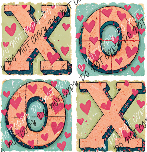 XOXO Vintage Valentine DTF Transfer RTP DTF Transfers