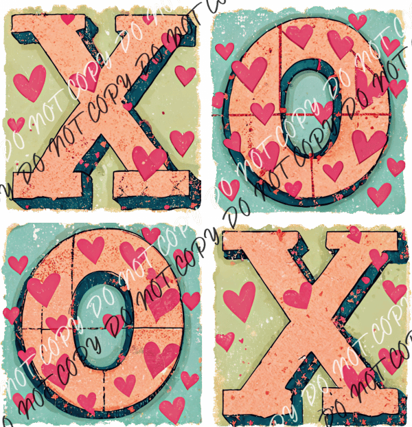 XOXO Vintage Valentine DTF Transfer RTP DTF Transfers