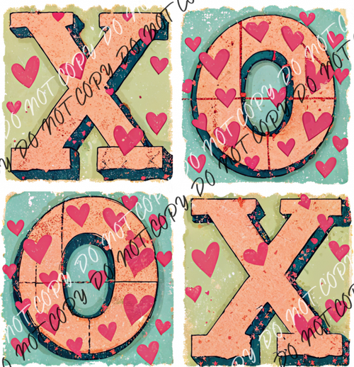 XOXO Vintage Valentine DTF Transfer RTP DTF Transfers