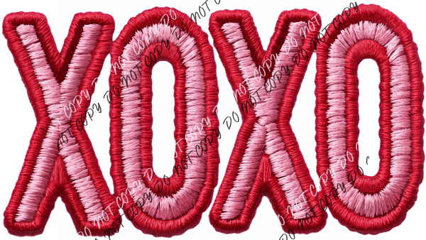 XOXO Yarn Crochet Valentine DTF Transfer RTP DTF Transfers