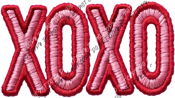 XOXO Yarn Crochet Valentine DTF Transfer RTP DTF Transfers
