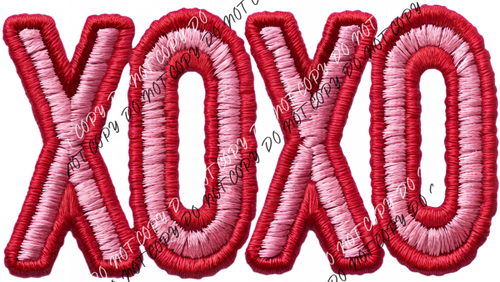 XOXO Yarn Crochet Valentine DTF Transfer RTP DTF Transfers