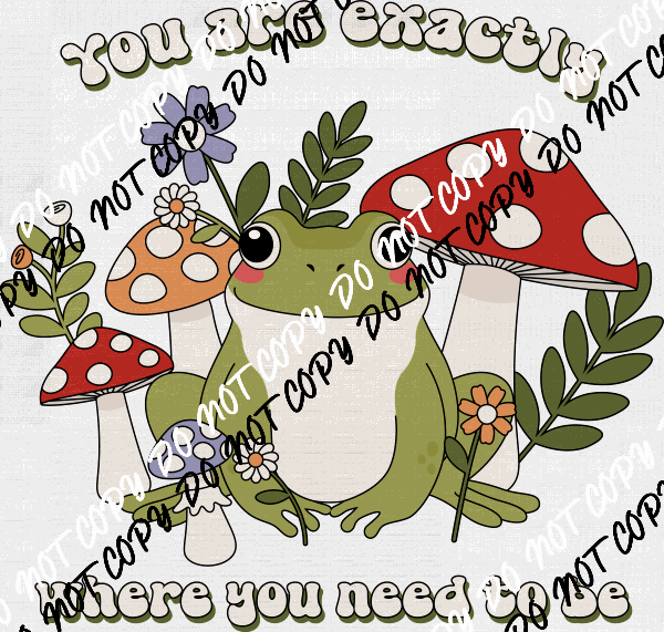 You Are Exactly Where You Need to Be DTF Transfer - We Print U Press DTF Transfers