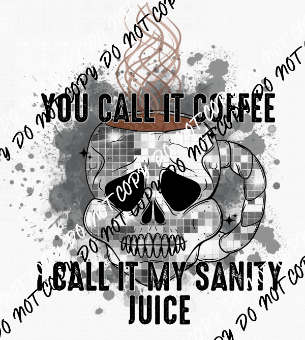 You Call it Coffee Skull DTF Transfer - We Print U Press DTF Transfers