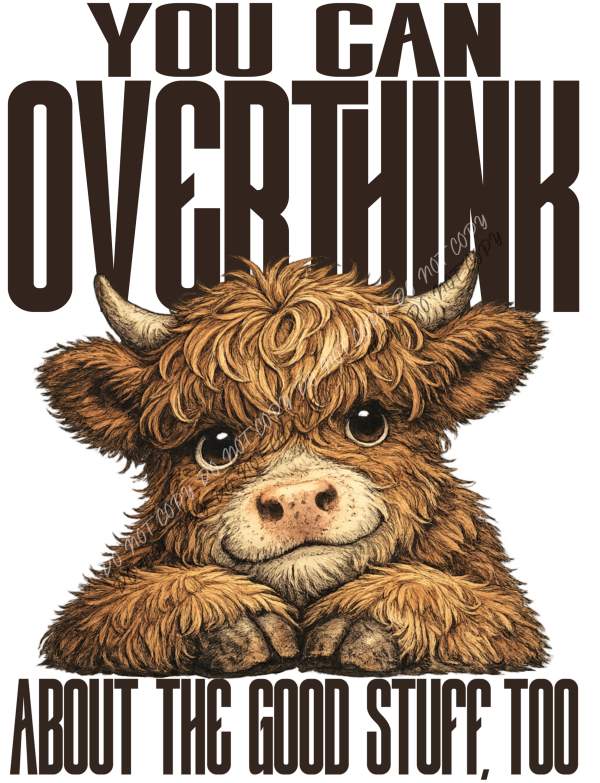 You Can Overthink About the Good Stuff Too DTF Transfer RTP DTF Transfers