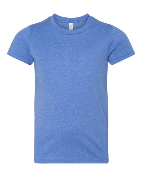 Youth CVC Jersey Tee - Heather Columbia Blue - We Print U Press DTF Transfers