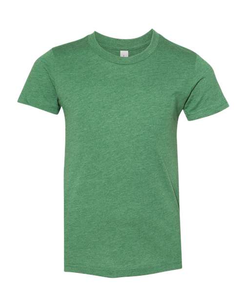 Youth CVC Jersey Tee - Heather Grass Green - We Print U Press DTF Transfers