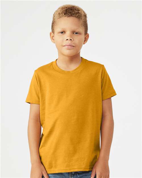 Youth CVC Jersey Tee - Heather Mustard - We Print U Press DTF Transfers