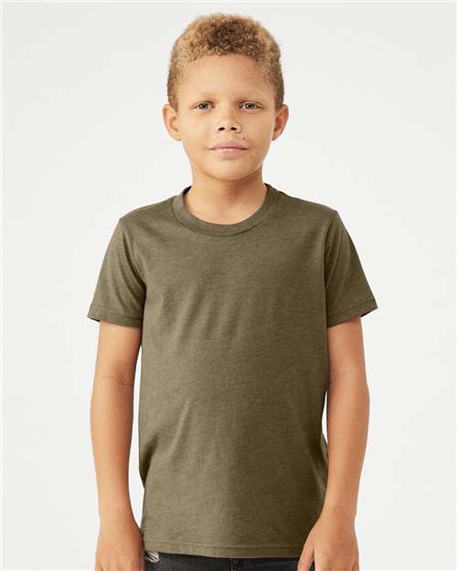 Youth CVC Jersey Tee - Heather Olive - We Print U Press DTF Transfers