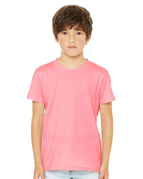 Youth CVC Jersey Tee - Neon Pink - We Print U Press DTF Transfers