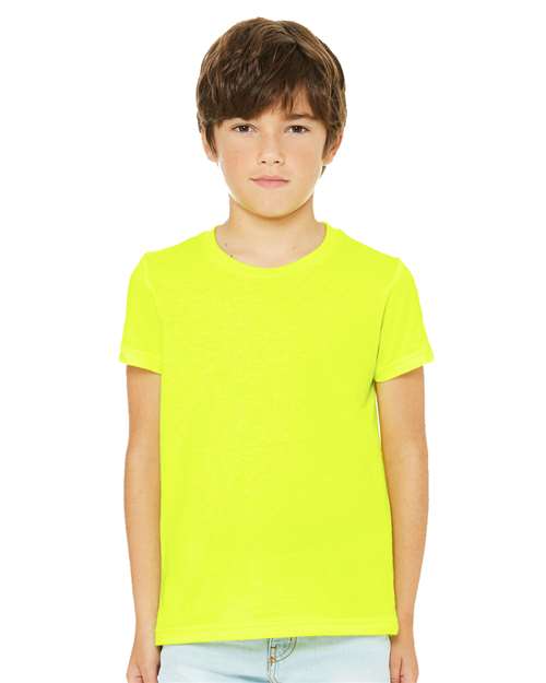 Youth CVC Jersey Tee - Neon Yellow - We Print U Press DTF Transfers