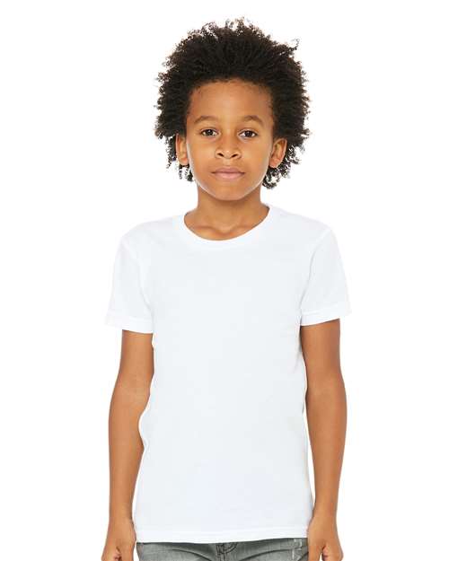 Youth CVC Jersey Tee - Solid White Blend - We Print U Press DTF Transfers