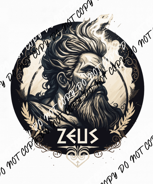 Zeus Greek God DTF Transfer - We Print U Press DTF Transfers