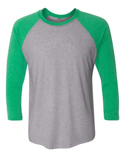 Triblend Three-Quarter Raglan T-Shirt - Envy Sleeves/ Premium Heather Body