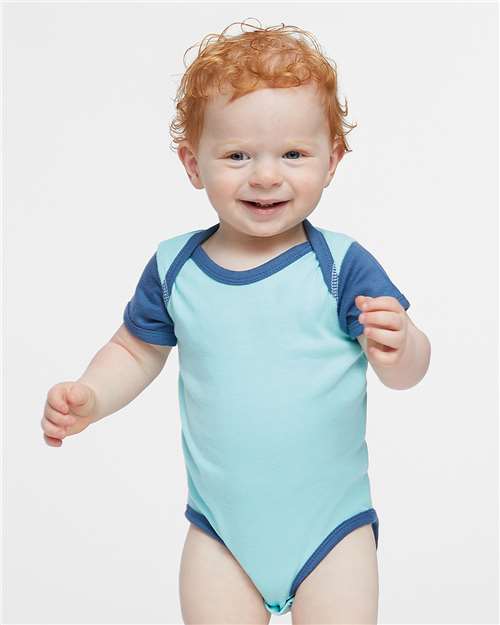 Infant Baby Rib Bodysuit - Chill/ Indigo